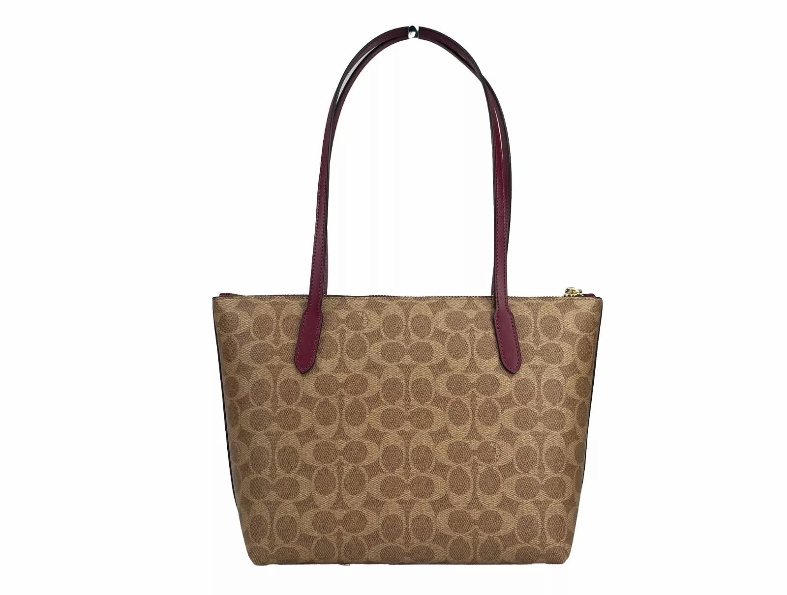 COACH Signature Canvas Fiona Zip Tote Bag Women's