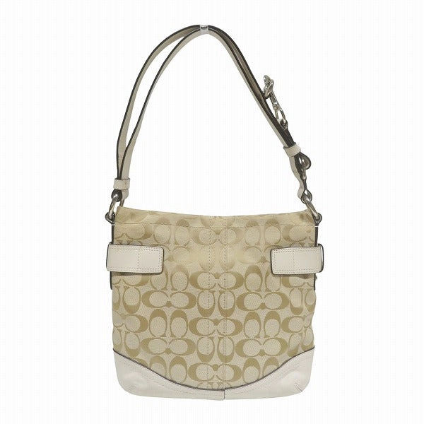 Coach Signature Canvas Leather Shoulder Bag