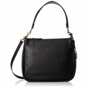 Coach Soft Pebble Leather Cary Shoulder Bag Black