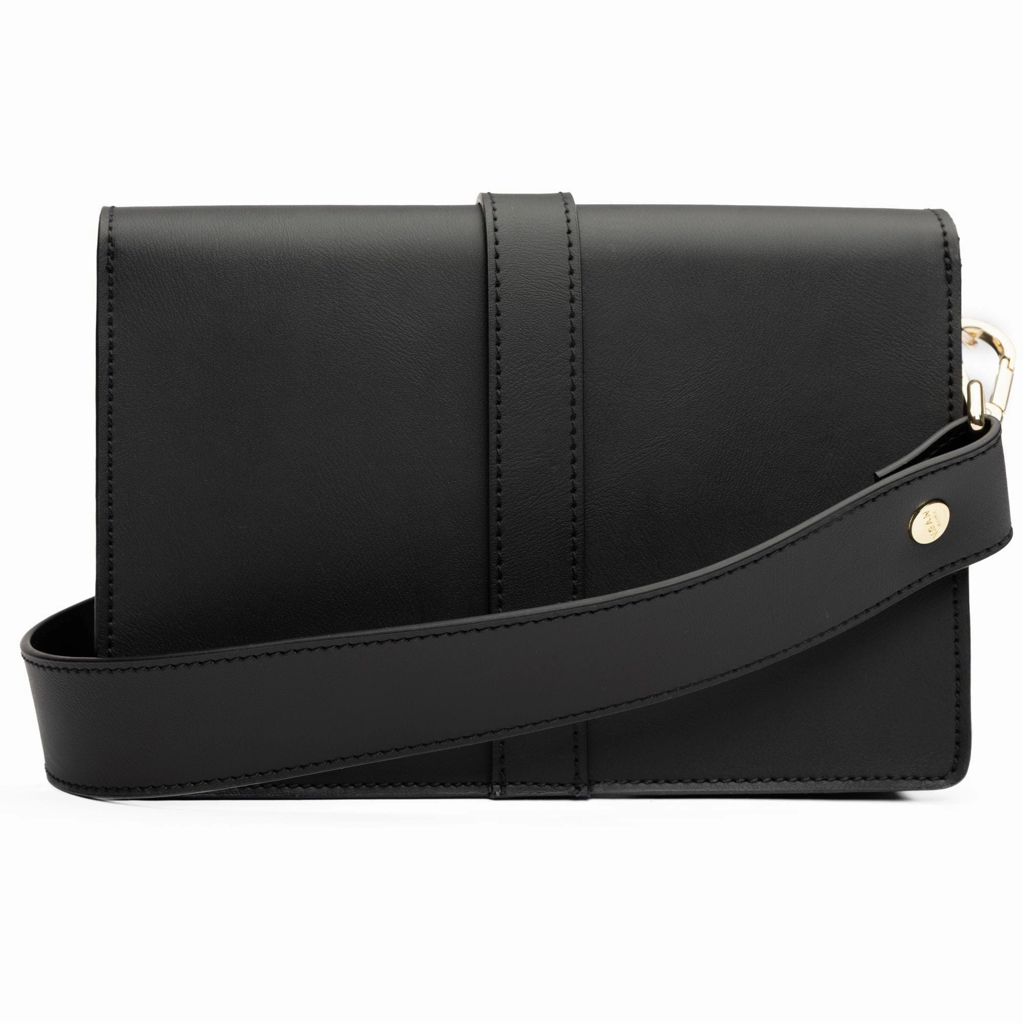 Coco Vegan Leather Tortoiseshell Crossbody Bag | Black
