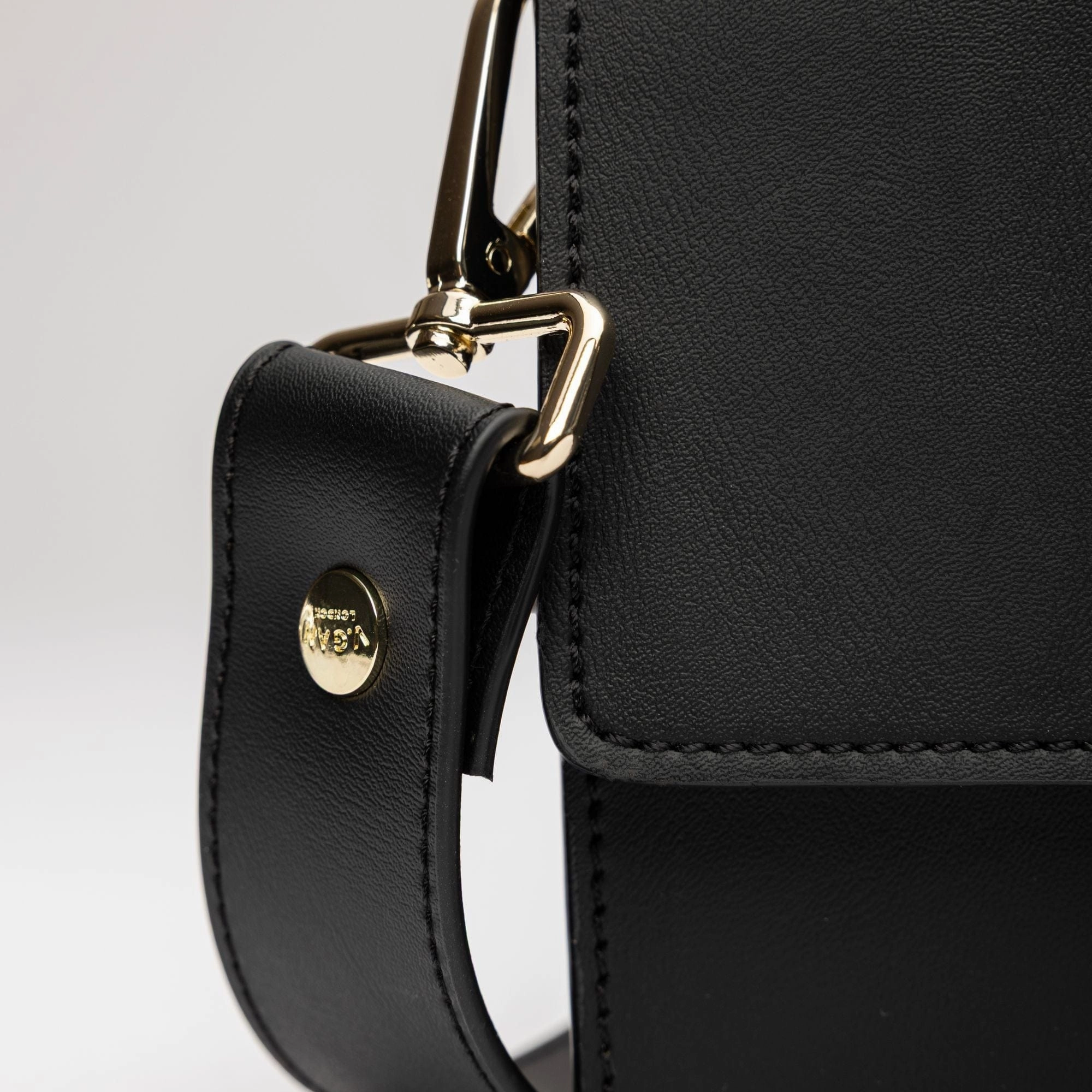 Coco Vegan Leather Tortoiseshell Crossbody Bag | Black