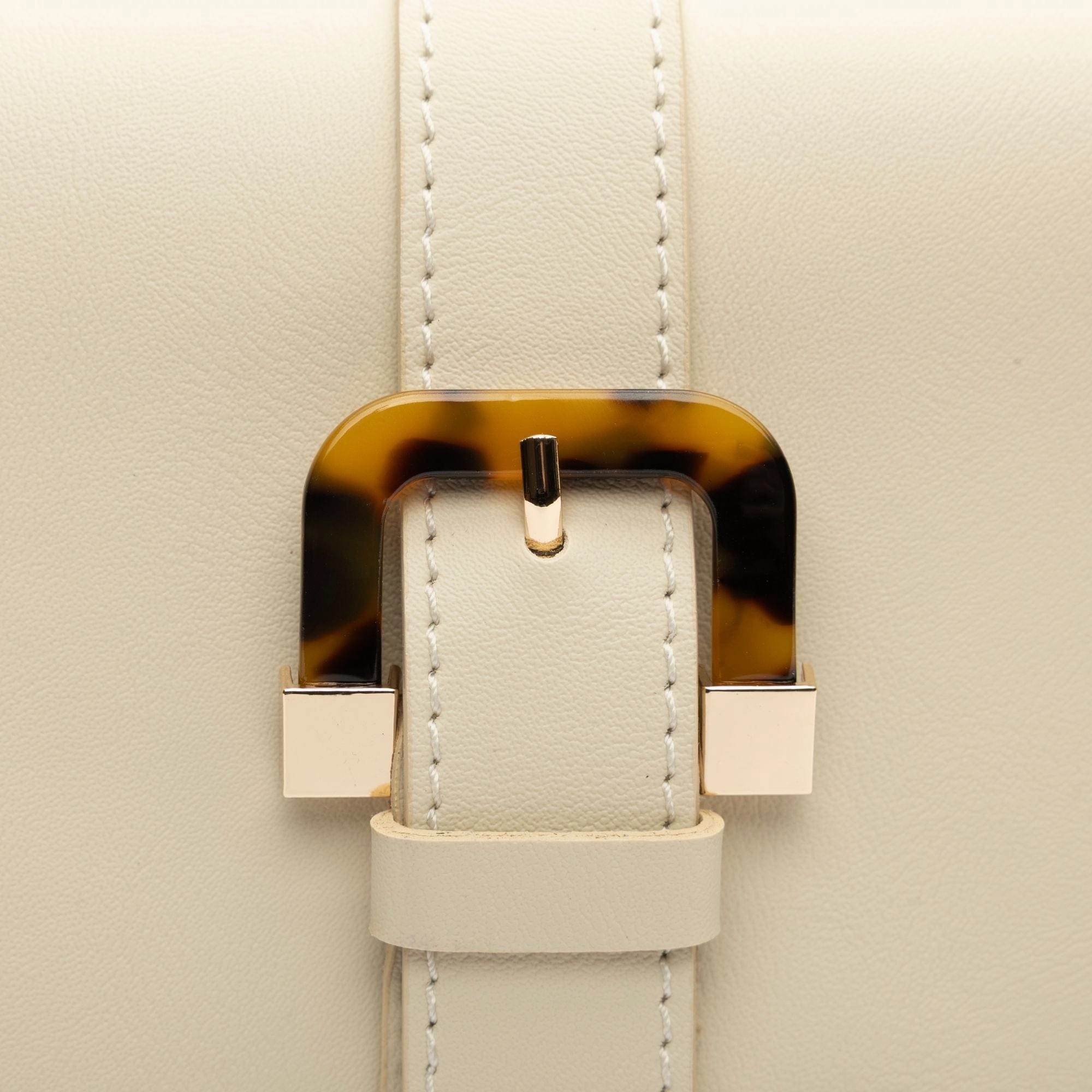 Coco Vegan Leather Tortoiseshell Crossbody Bag | Cream