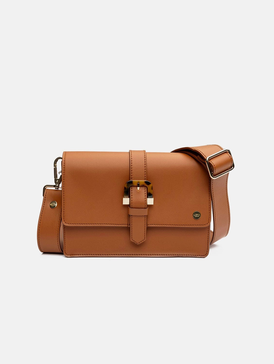 Coco Vegan Leather Tortoiseshell Crossbody Bag | Tan