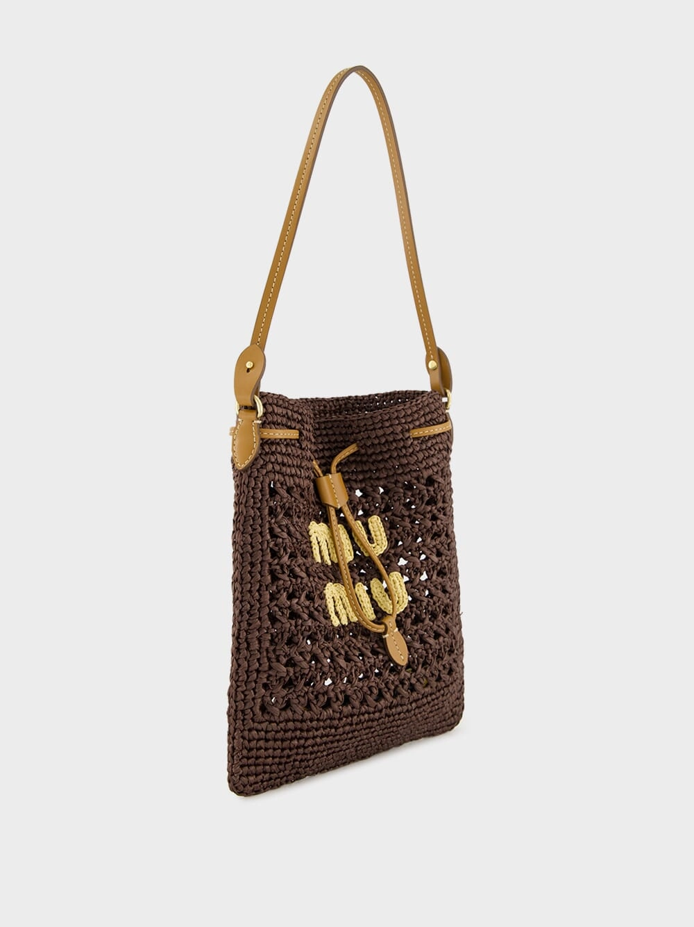 Cocoa Brown Woven Mini Bag