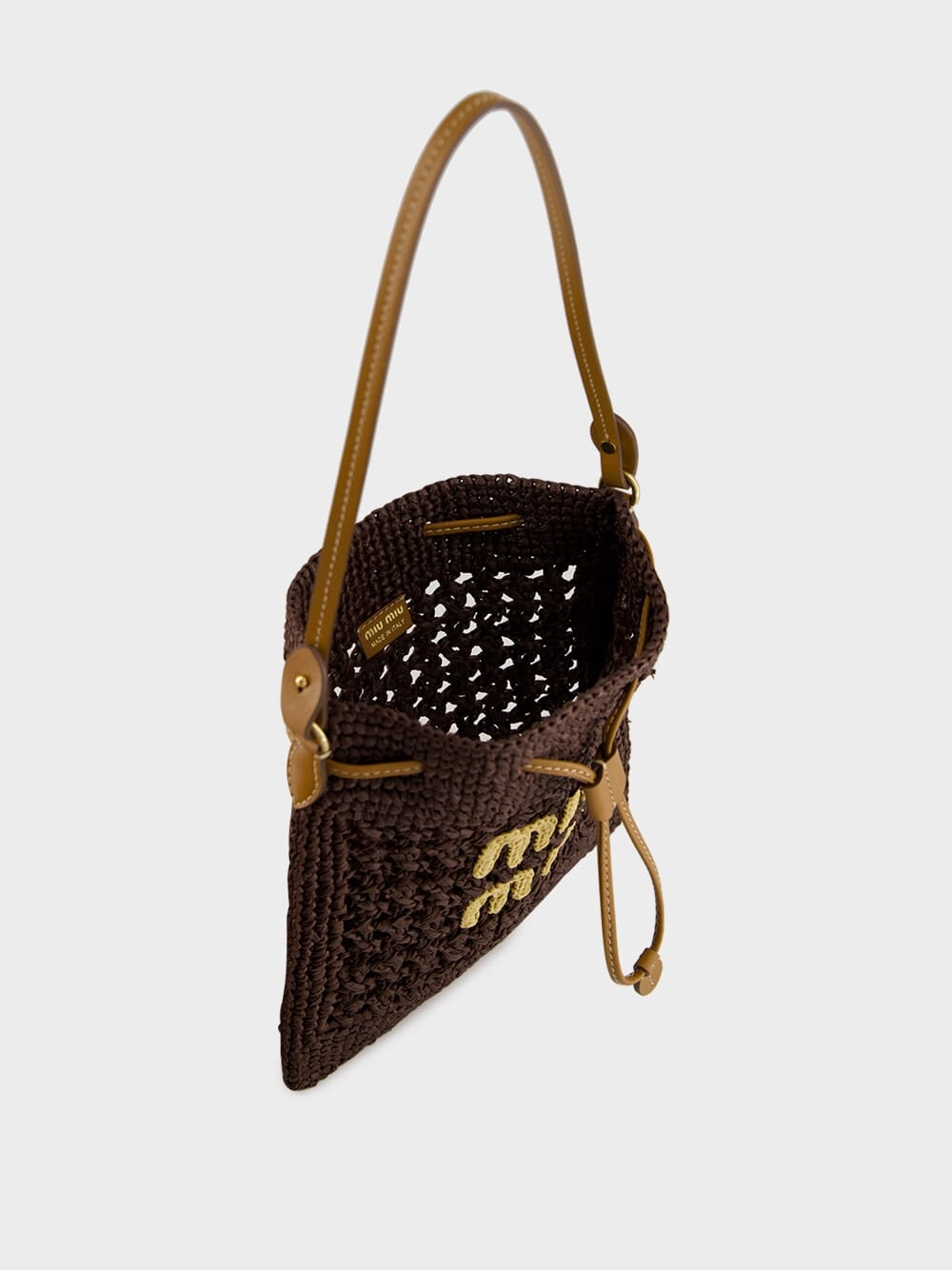 Cocoa Brown Woven Mini Bag
