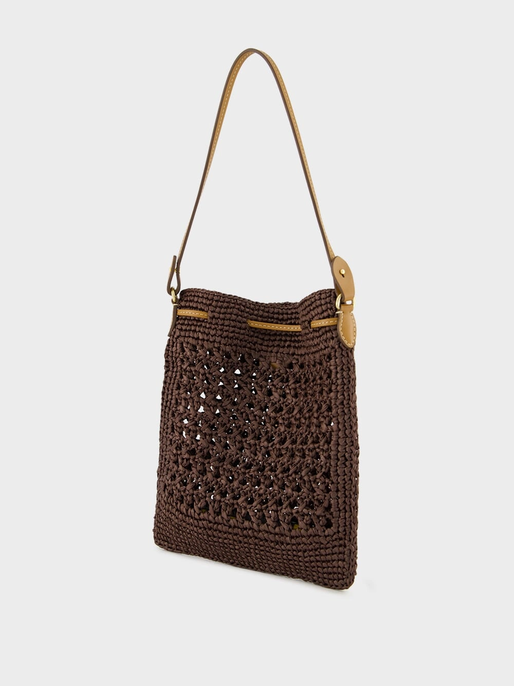 Cocoa Brown Woven Mini Bag