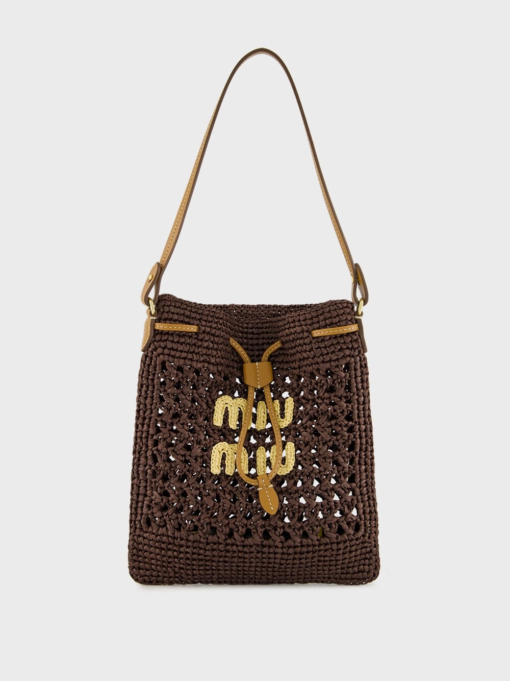 Cocoa Brown Woven Mini Bag