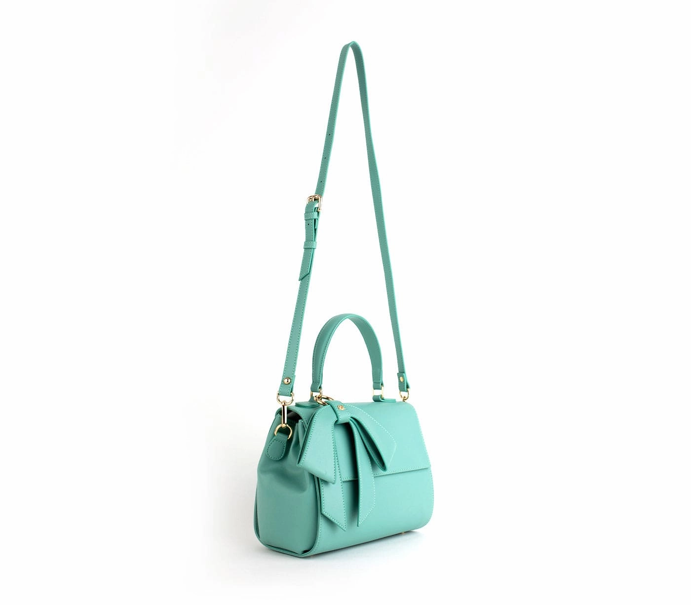 Cottontail Vegan Leather Handbag | Cyan