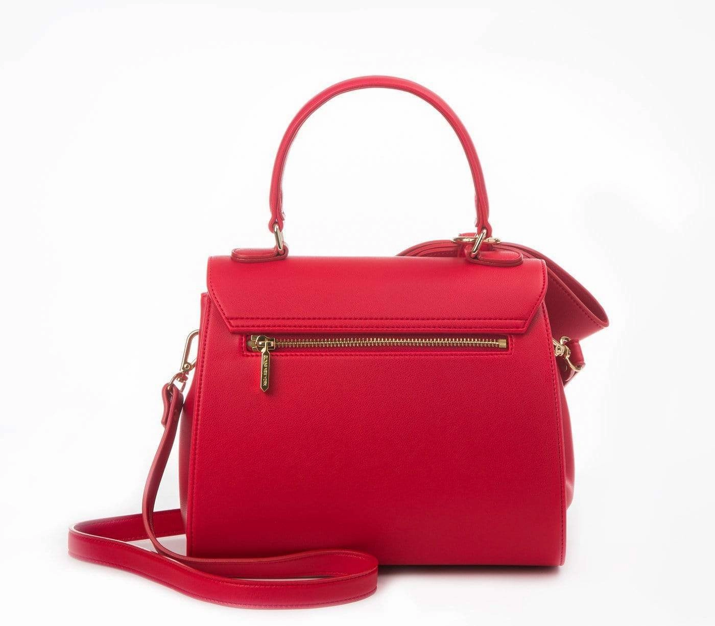 Cottontail Vegan Leather Handbag | Red