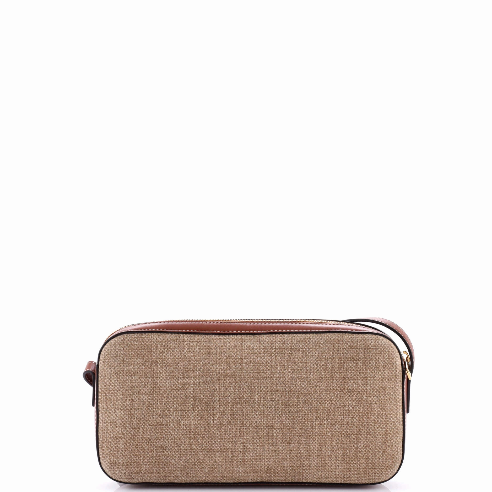 Cuir Triomphe Camera Shoulder Bag Canvas and Leather Small
