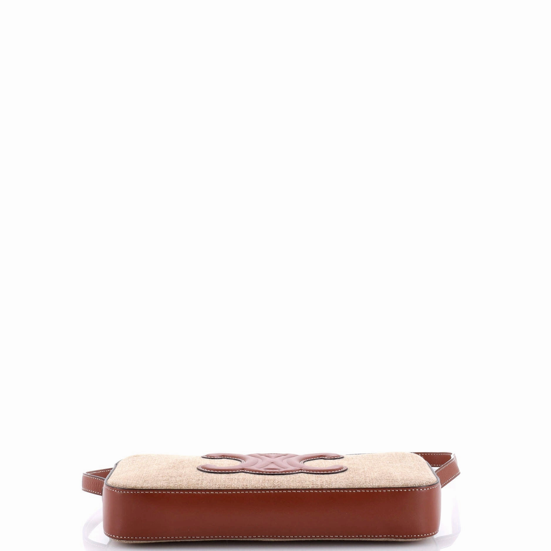 Cuir Triomphe Camera Shoulder Bag Canvas and Leather Small