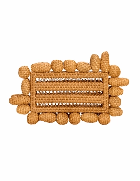 Cult Gaia Akira Rattan Clutch