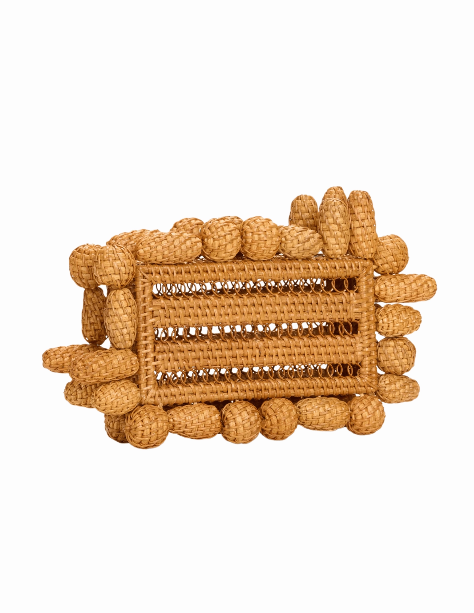 Cult Gaia Akira Rattan Clutch