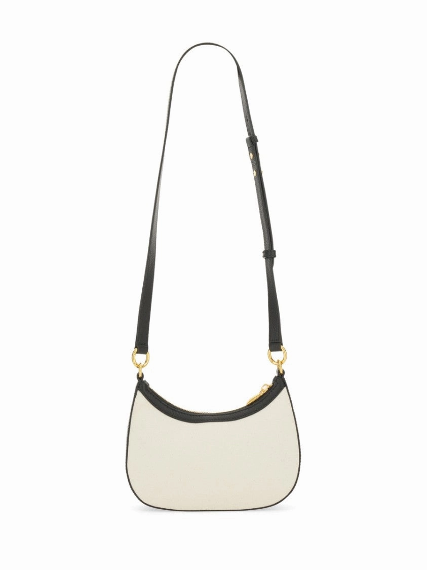 Curved Logo Shoulder Bag With Adjustable Strap