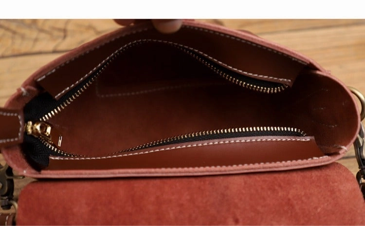 Cute Coffee LEATHER WOMEN Small SHOULDER BAG Handmade Small Crossbody Purse FOR WOMEN
