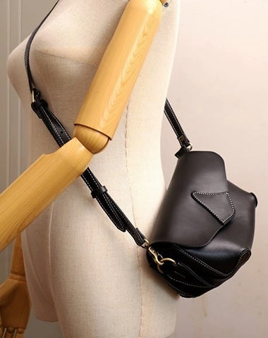 Cute Coffee LEATHER WOMEN Small SHOULDER BAG Handmade Small Crossbody Purse FOR WOMEN