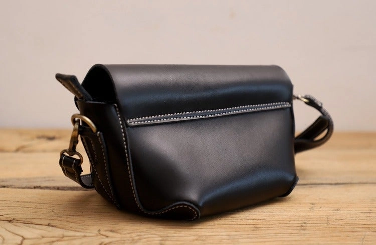 Cute Coffee LEATHER WOMEN Small SHOULDER BAG Handmade Small Crossbody Purse FOR WOMEN