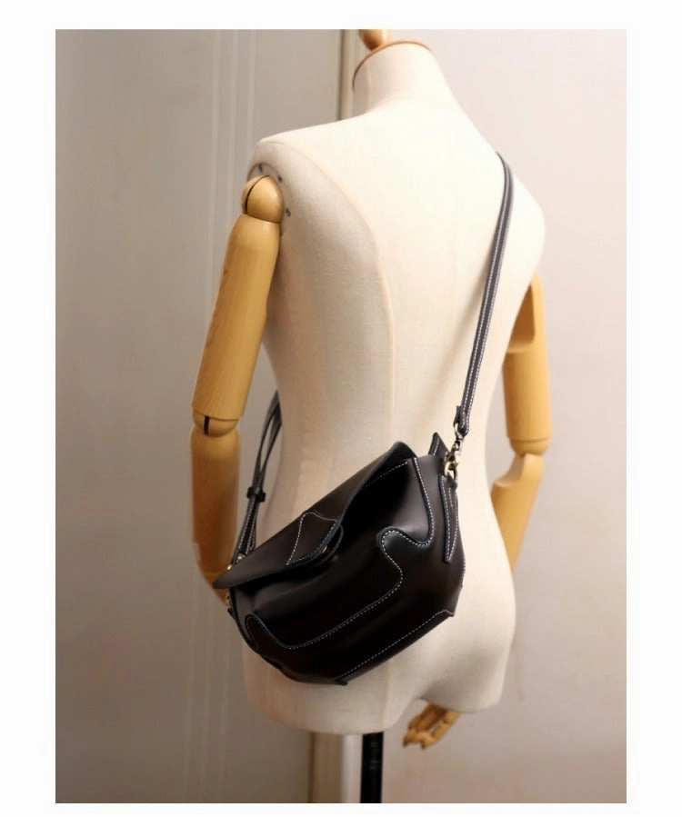 Cute Coffee LEATHER WOMEN Small SHOULDER BAG Handmade Small Crossbody Purse FOR WOMEN