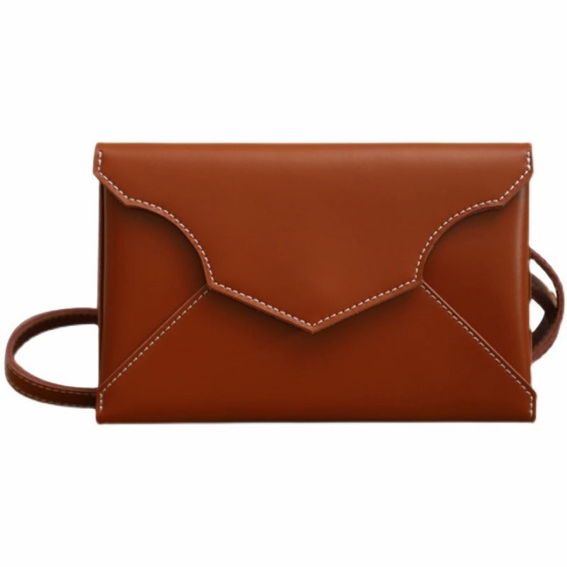 Cute LEATHER Envelope WOMEN SHOULDER BAG Handmade Slim Envelope Crossbody Purse FOR WOMEN