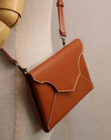Cute LEATHER Envelope WOMEN SHOULDER BAG Handmade Slim Envelope Crossbody Purse FOR WOMEN
