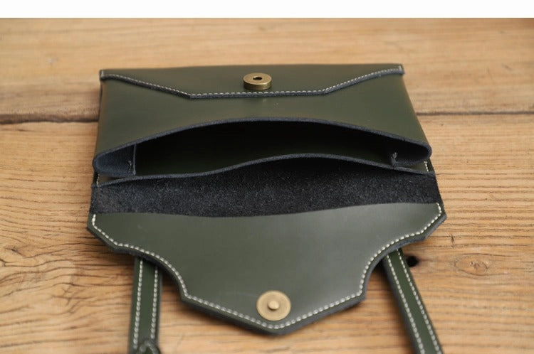 Cute LEATHER Envelope WOMEN SHOULDER BAG Handmade Slim Envelope Crossbody Purse FOR WOMEN