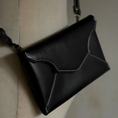 Cute LEATHER Envelope WOMEN SHOULDER BAG Handmade Slim Envelope Crossbody Purse FOR WOMEN