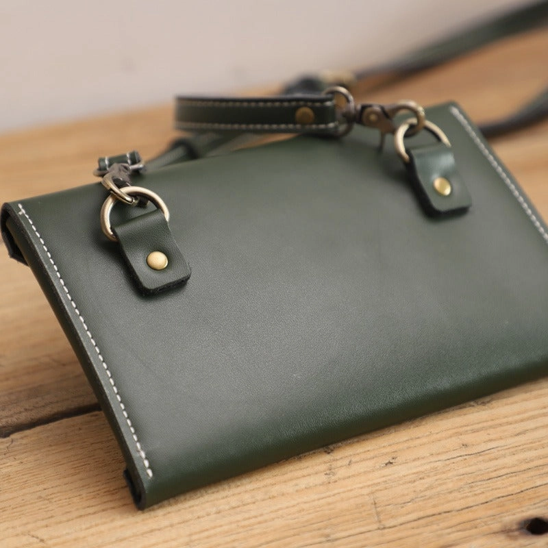 Cute LEATHER Envelope WOMEN SHOULDER BAG Handmade Slim Envelope Crossbody Purse FOR WOMEN