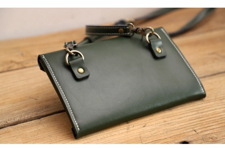 Cute LEATHER Envelope WOMEN SHOULDER BAG Handmade Slim Envelope Crossbody Purse FOR WOMEN