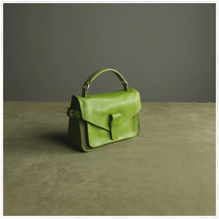 Cute Yellow Mini Leather Womens Satchel Handbag Small Satchel Shoulder Bag Small Satchel Bag for Women