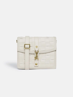 Daisy Vegan Leather Shoulder & Crossbody Bag | White