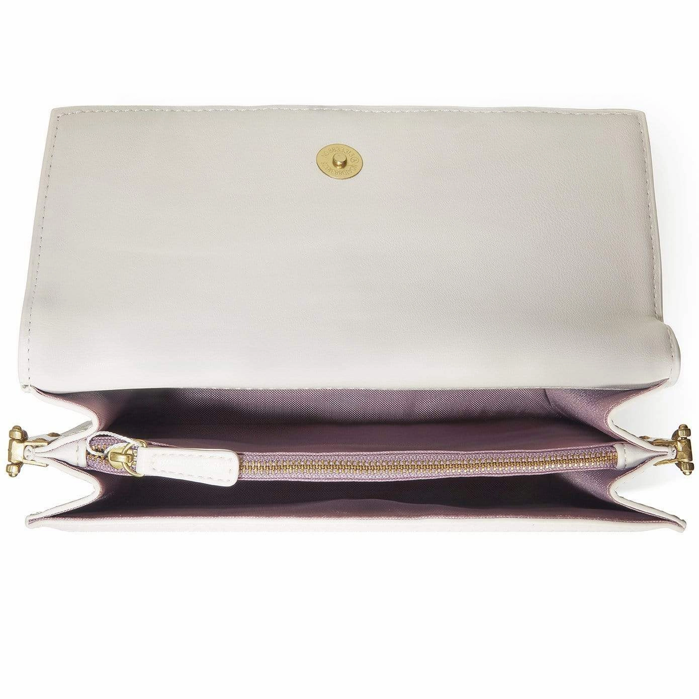Daisy Vegan Leather Shoulder & Crossbody Bag | White