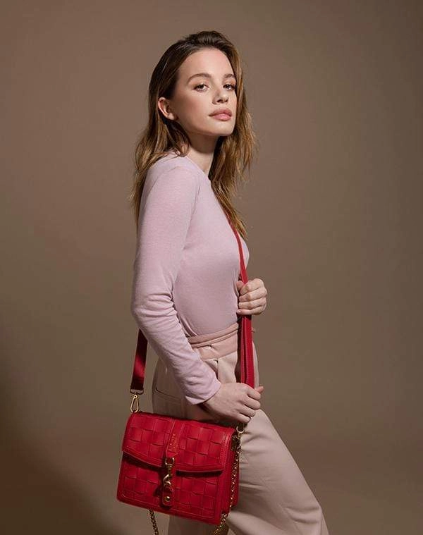 Daisy Vegan Leather Shoulder & Crossbody Bag | White