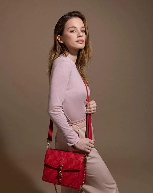 Daisy Vegan Leather Shoulder & Crossbody Bag | White