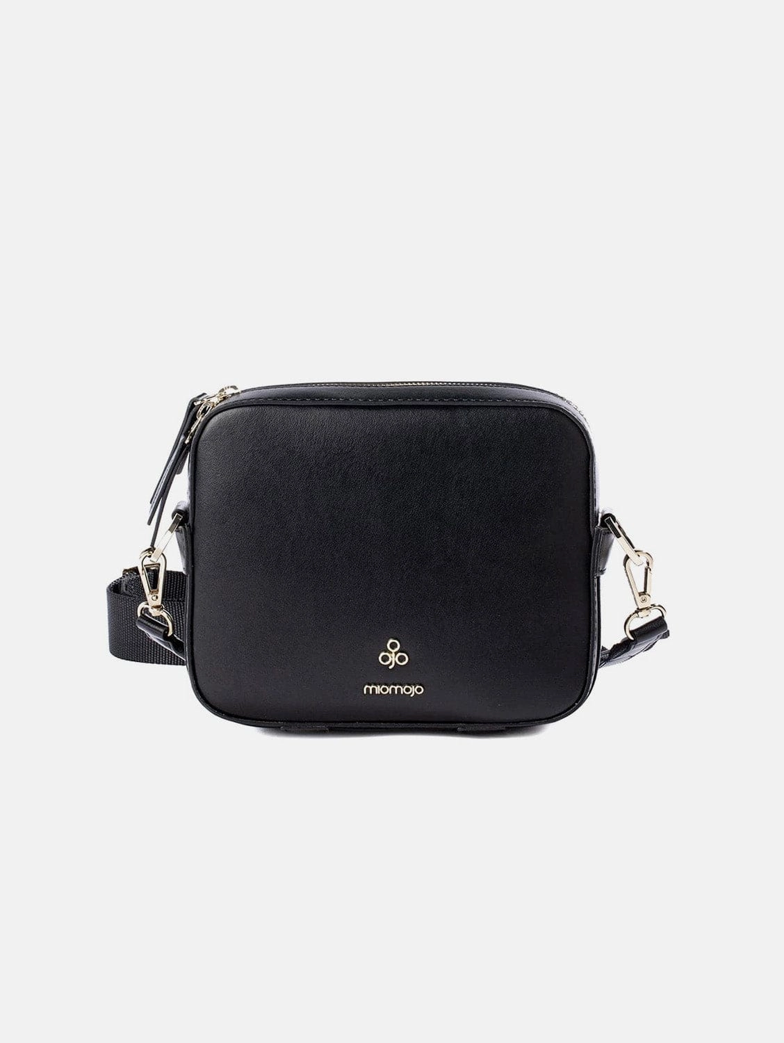 Dalila Apple Leather Vegan Crossbody Bag | Black