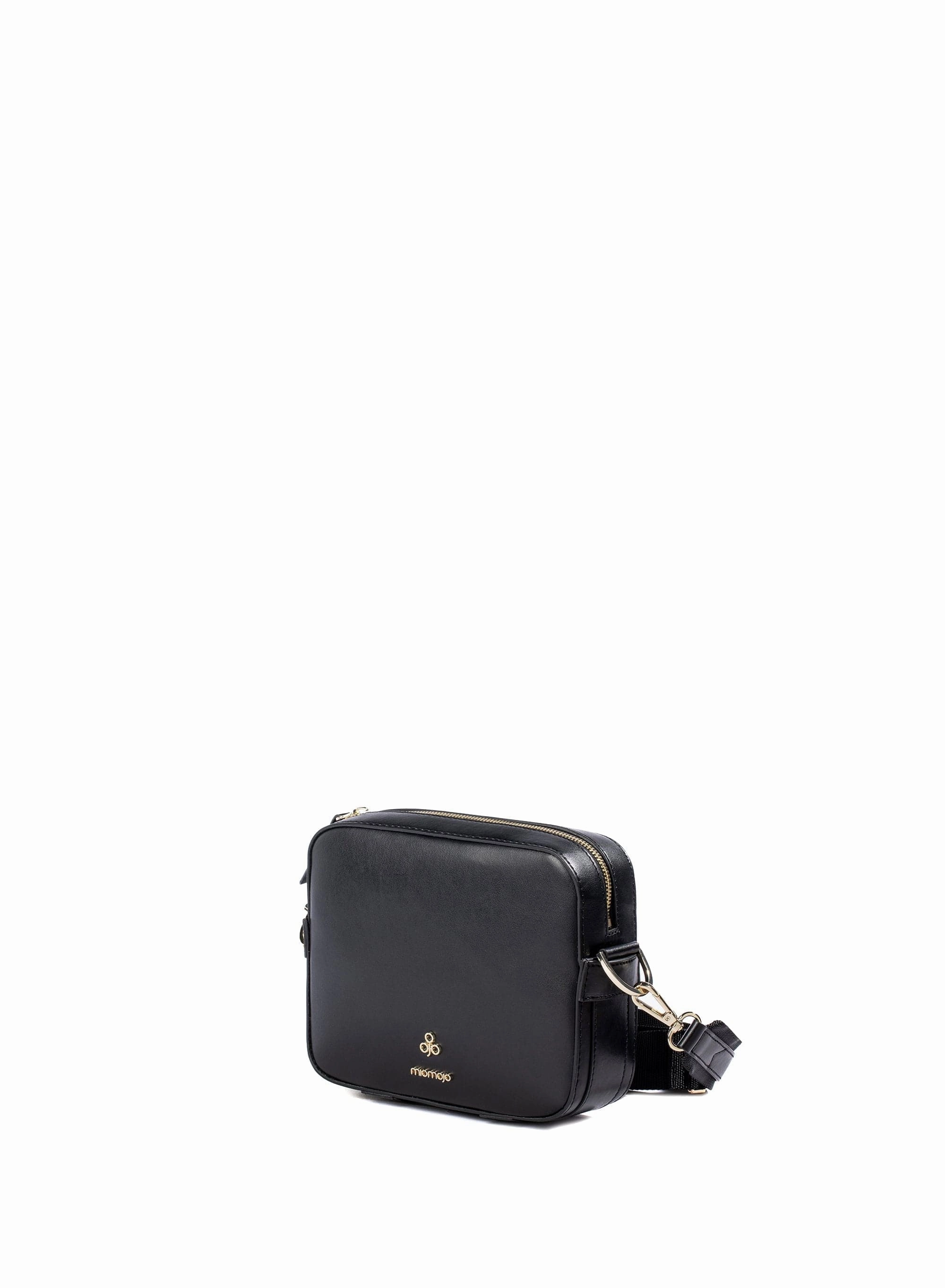Dalila Apple Leather Vegan Crossbody Bag | Black