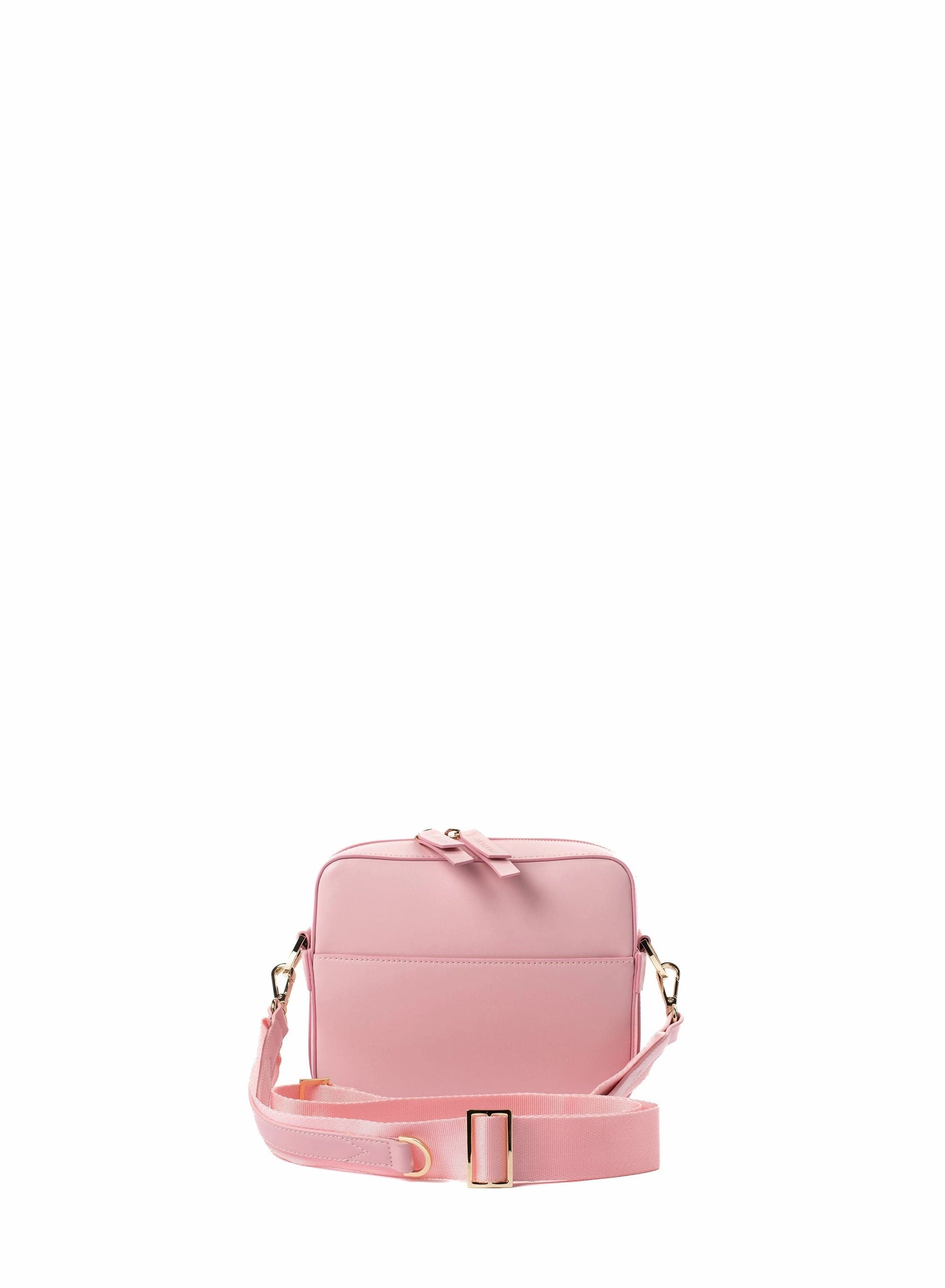 Dalila Apple Leather Vegan Crossbody Bag | Pink