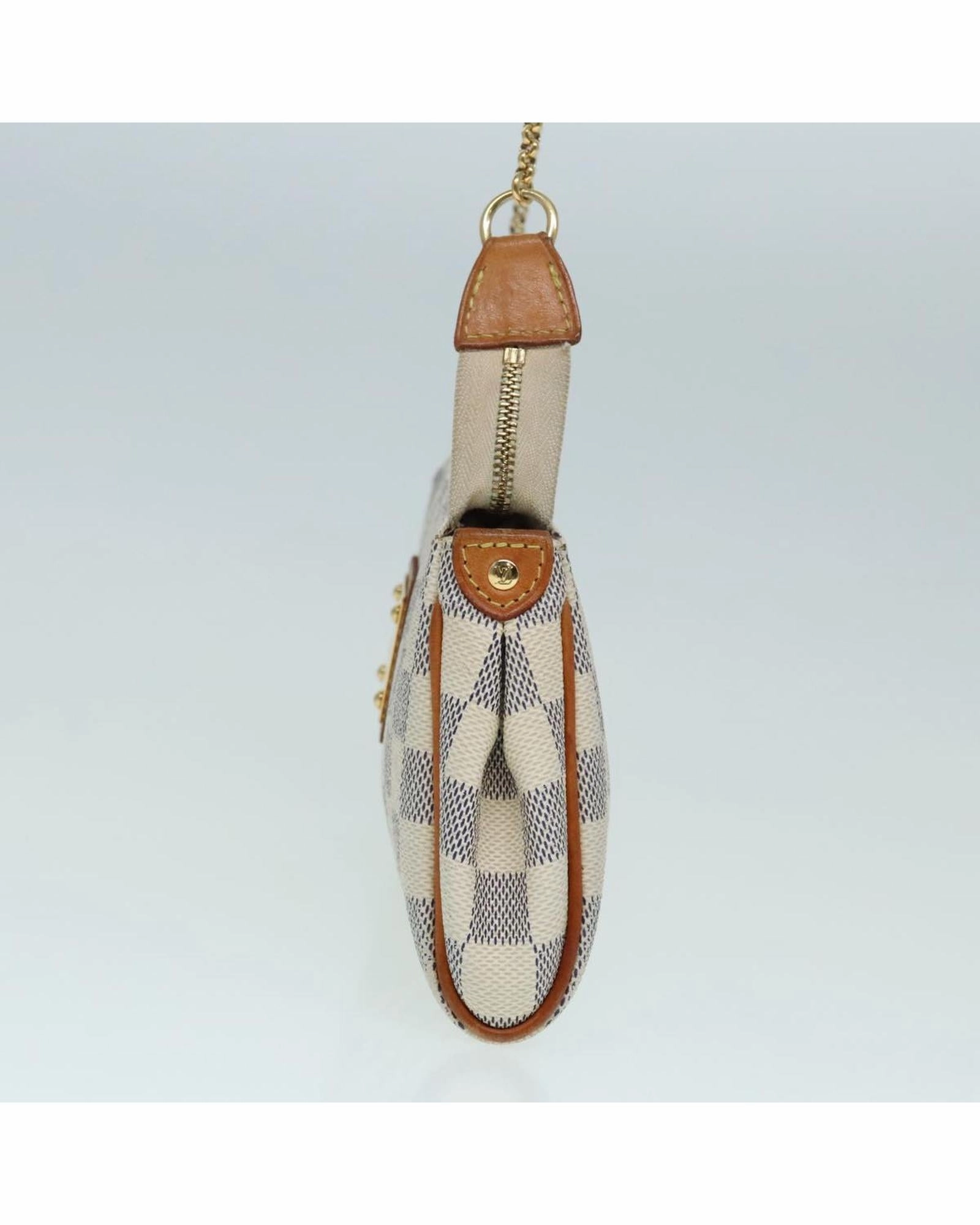 Damier Azur Canvas Shoulder Bag with Detachable Strap