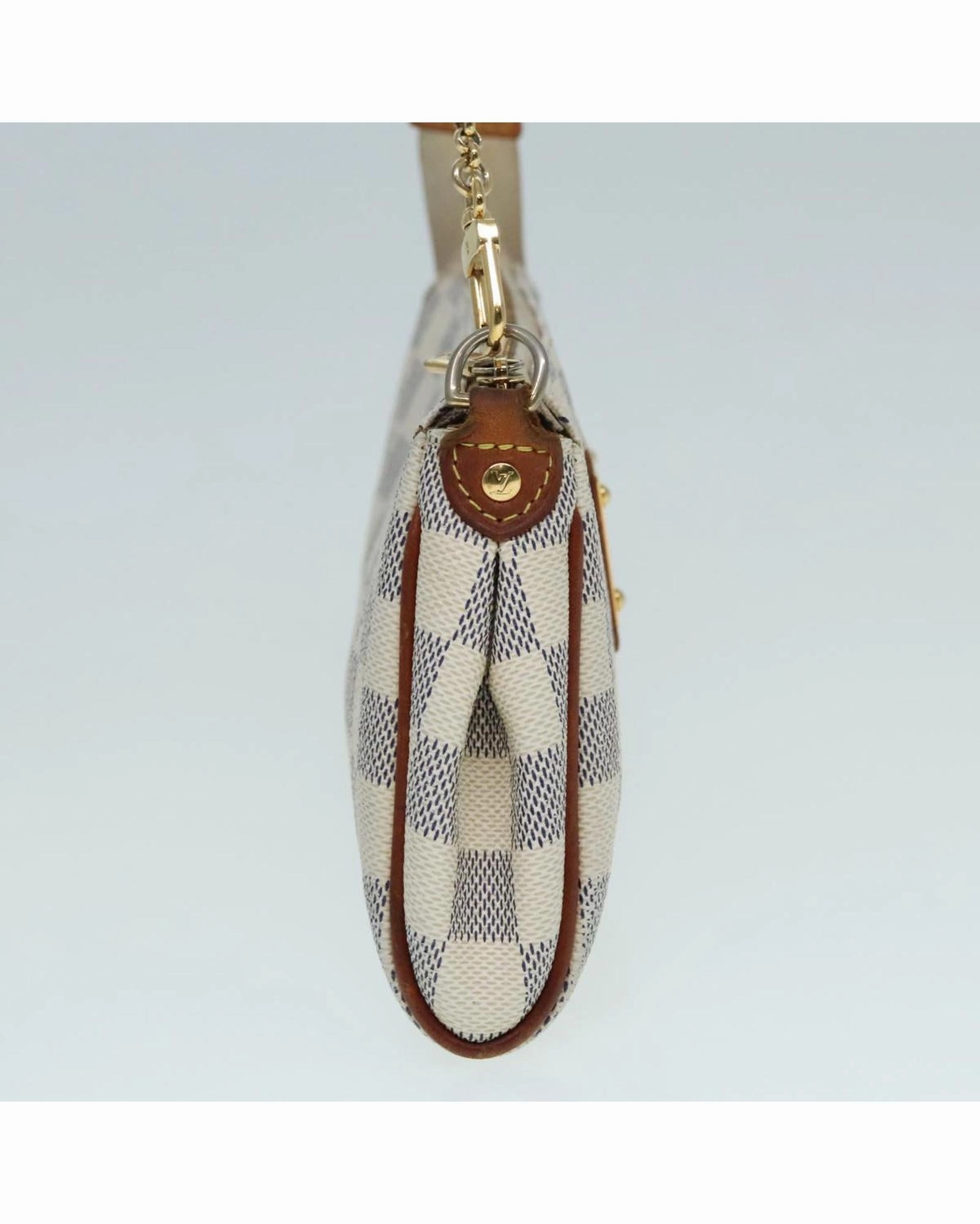 Damier Azur Canvas Shoulder Bag with Detachable Strap