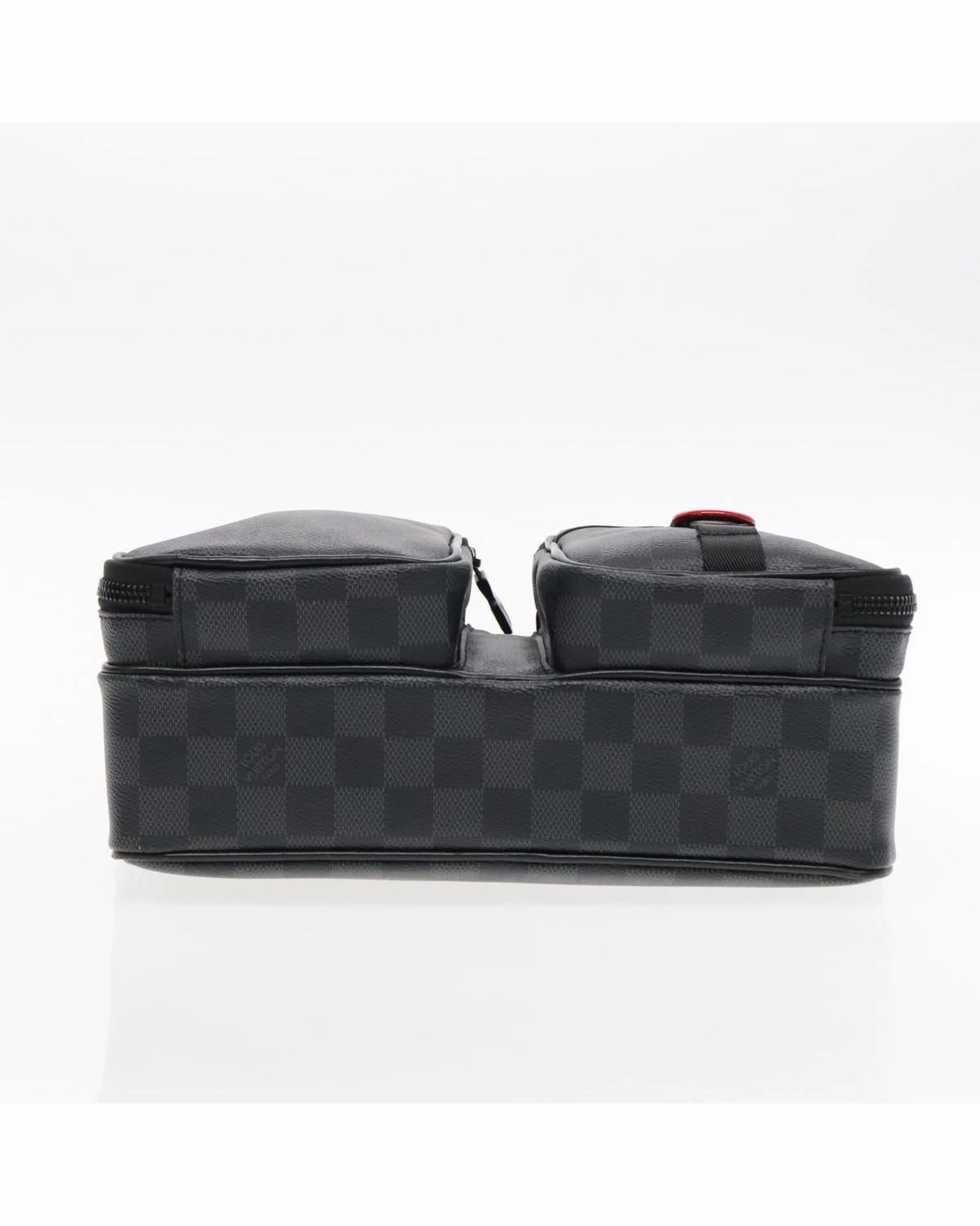 Damier Grafitte Utility Messenger Shoulder Bag