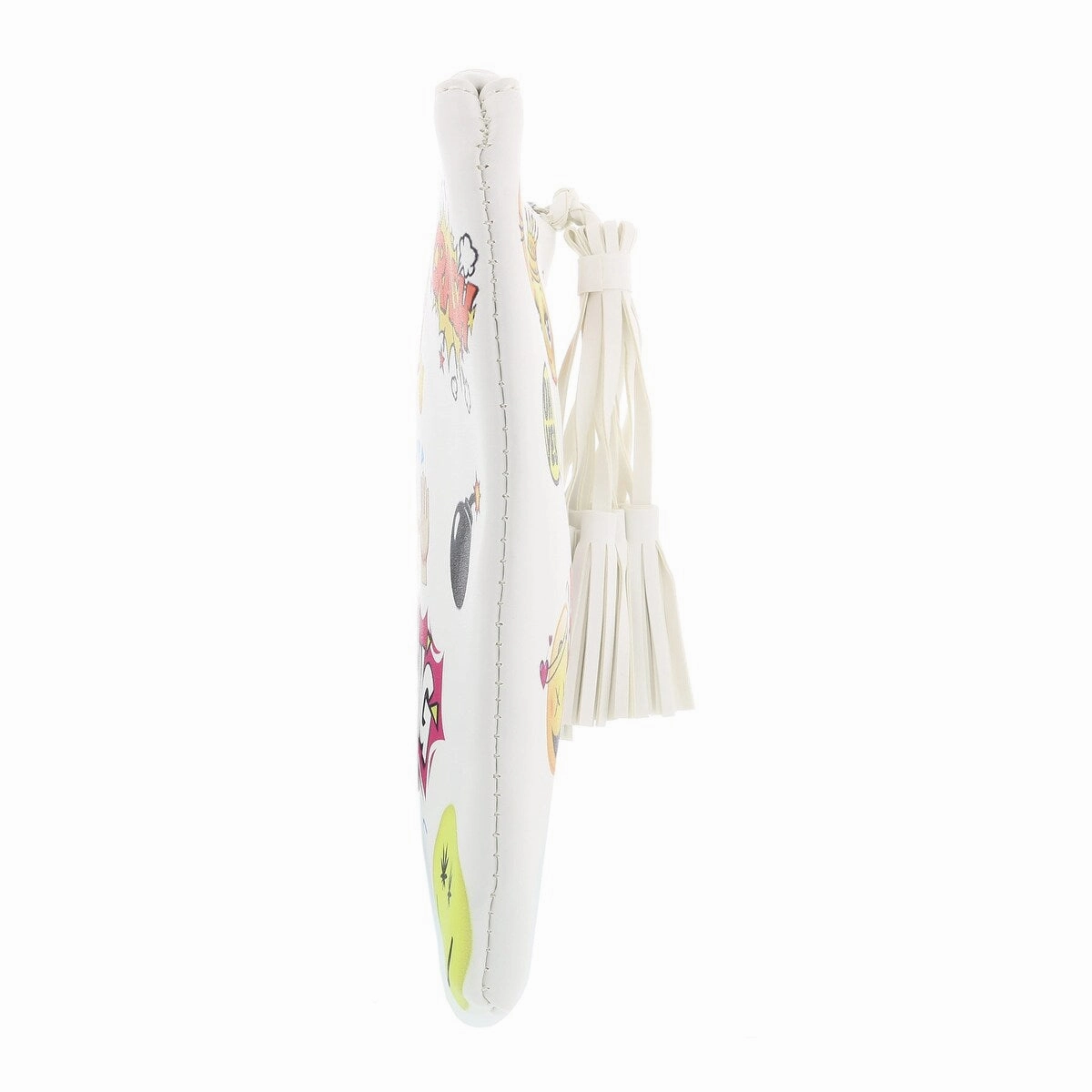 Daniela Fargion White Emogi Print Pop Art Pouch Clutch for womens