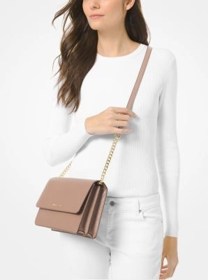 Daniela Large Saffiano Leather Crossbody Bag