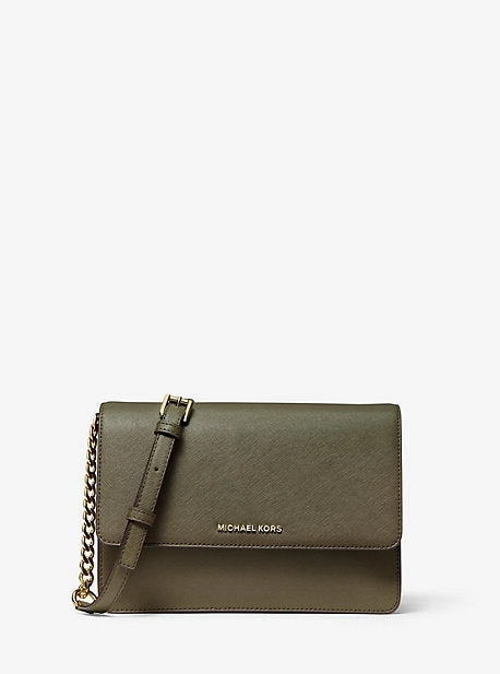 Daniela Large Saffiano Leather Crossbody Bag