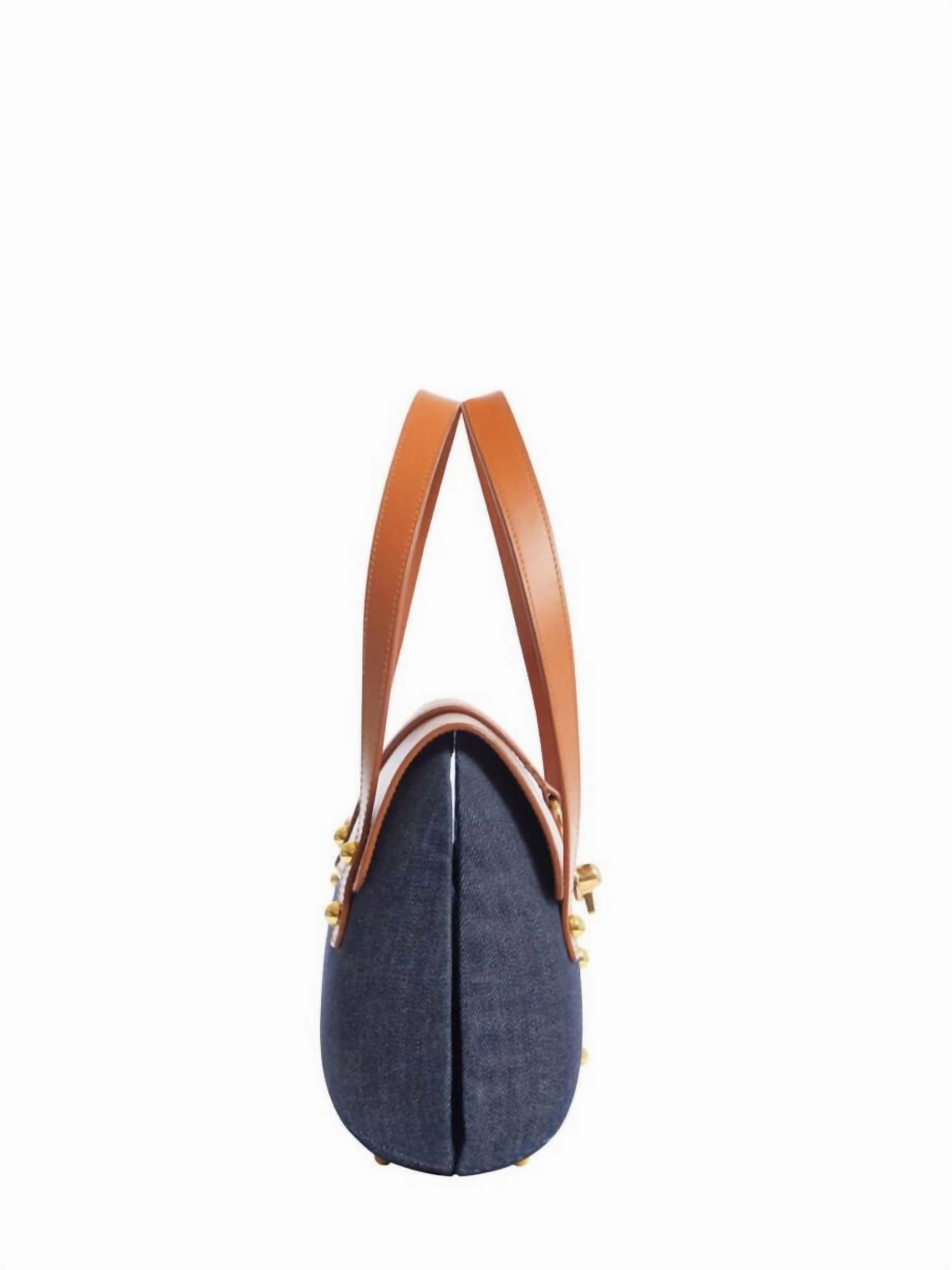 Desire Basket Bag In Denim, Leather