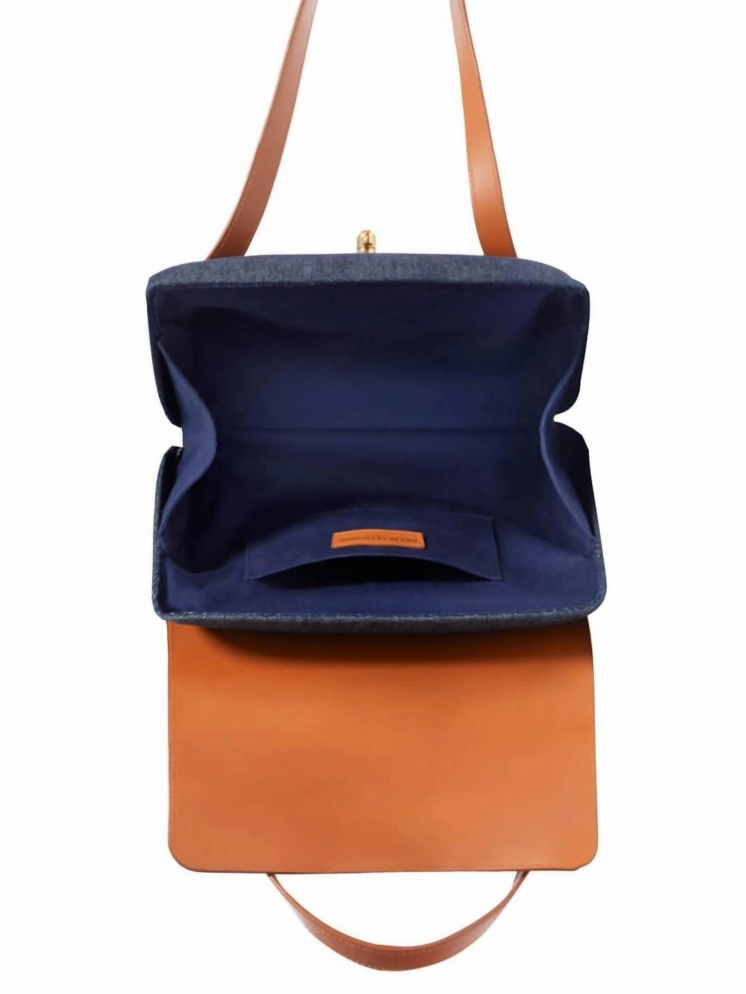 Desire Basket Bag In Denim, Leather