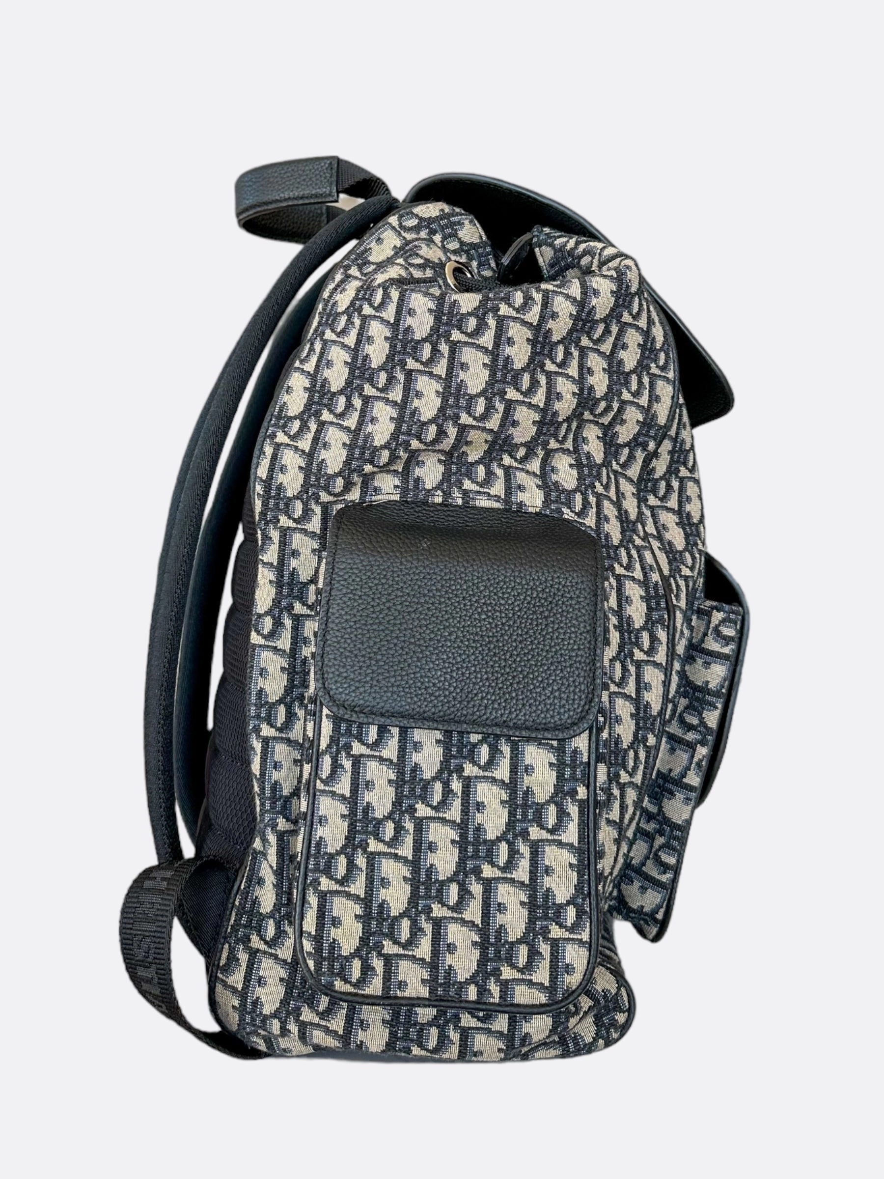 Dior Beige Oblique Saddle Backpack
