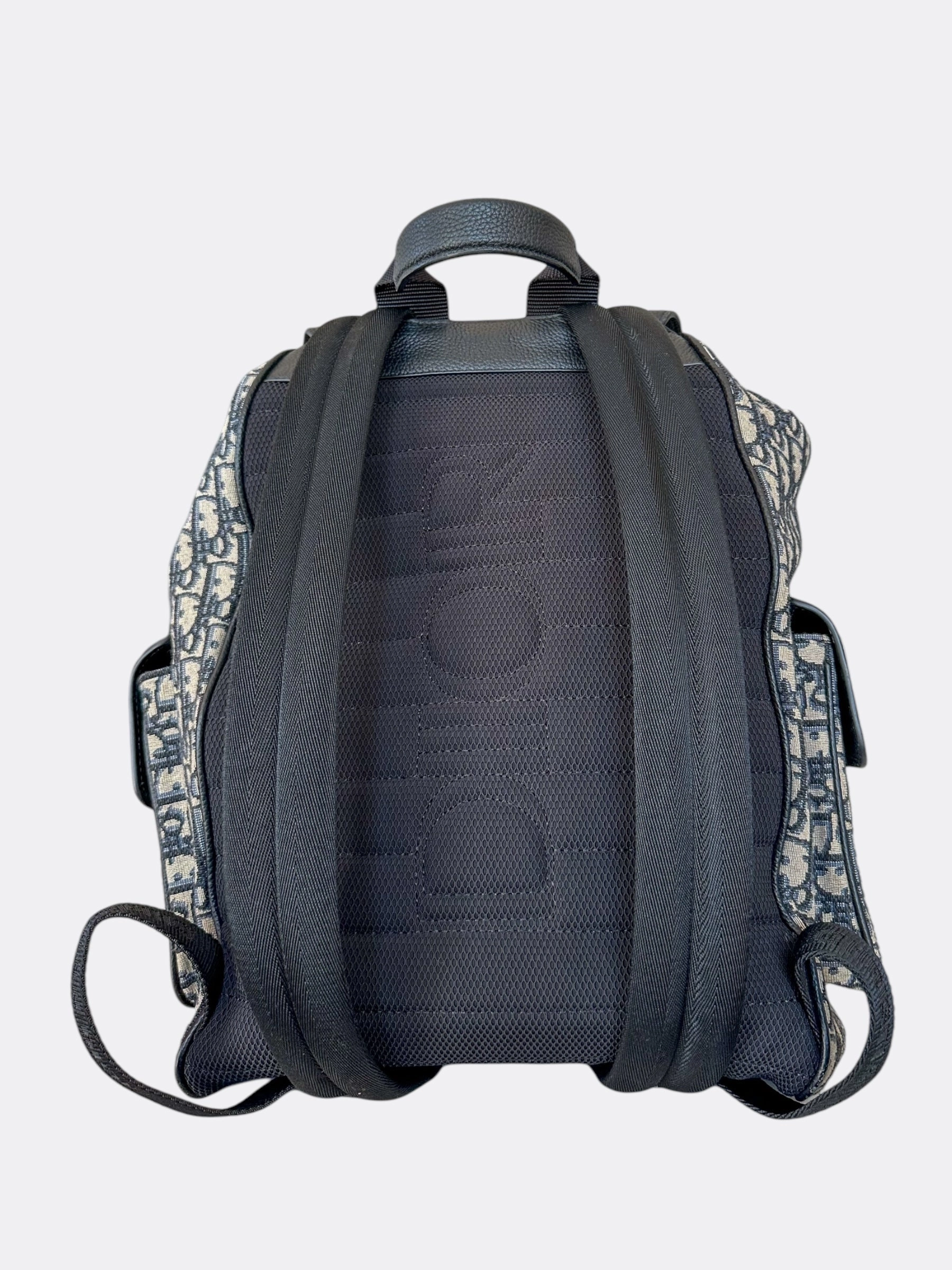 Dior Beige Oblique Saddle Backpack