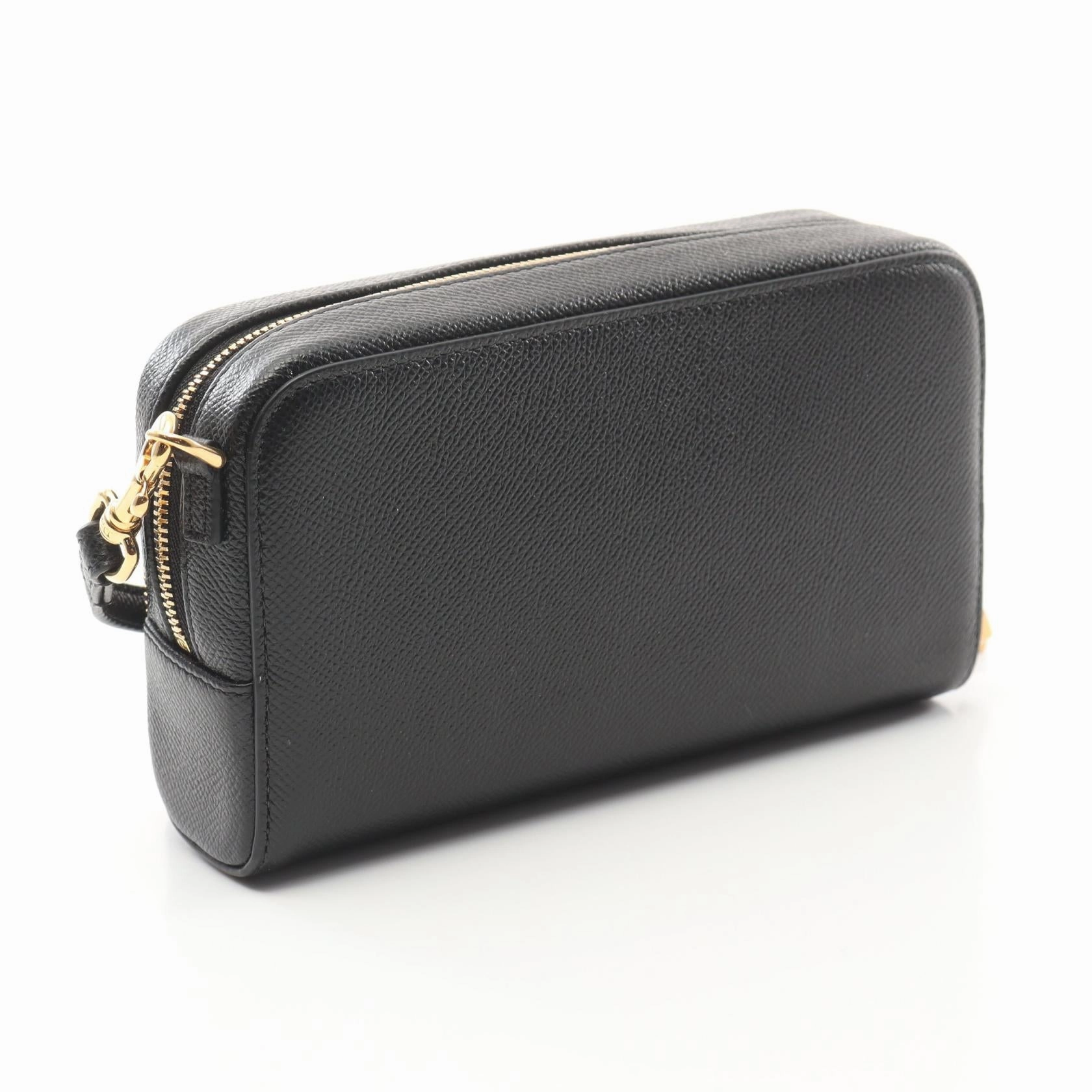 Dior Caro Double Pouch Leather Shoulder Bag