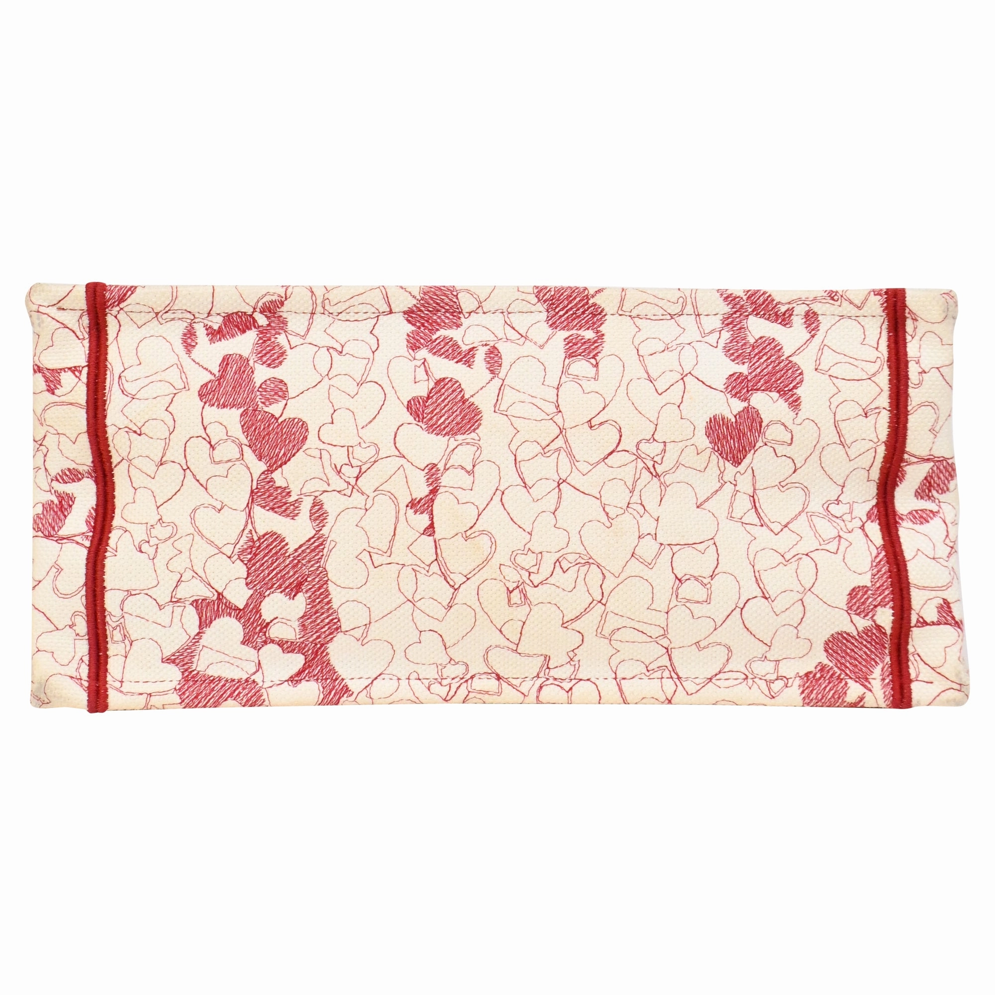 Dior Embroidered Large Dioramour D-Royaume Book Tote in Red Canvas