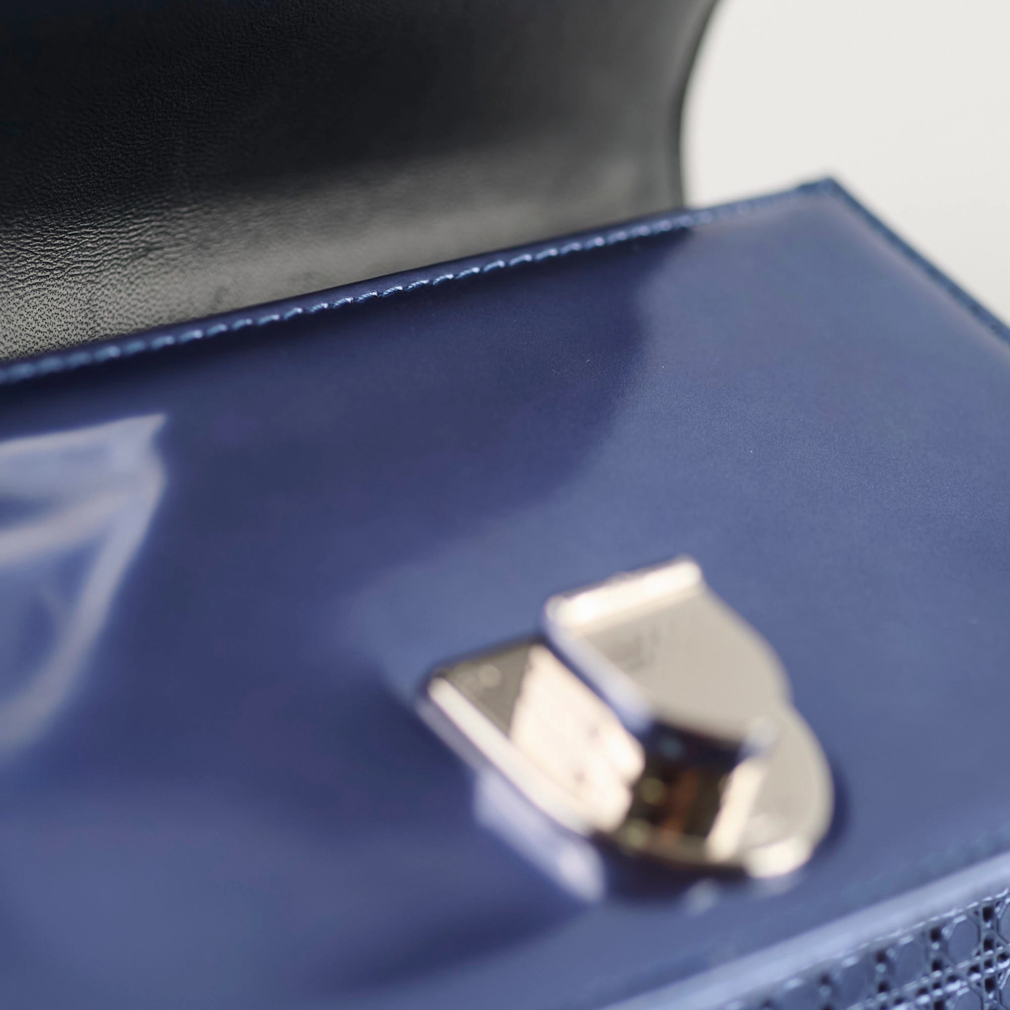 Dior Mini Diorama Blue Metallic