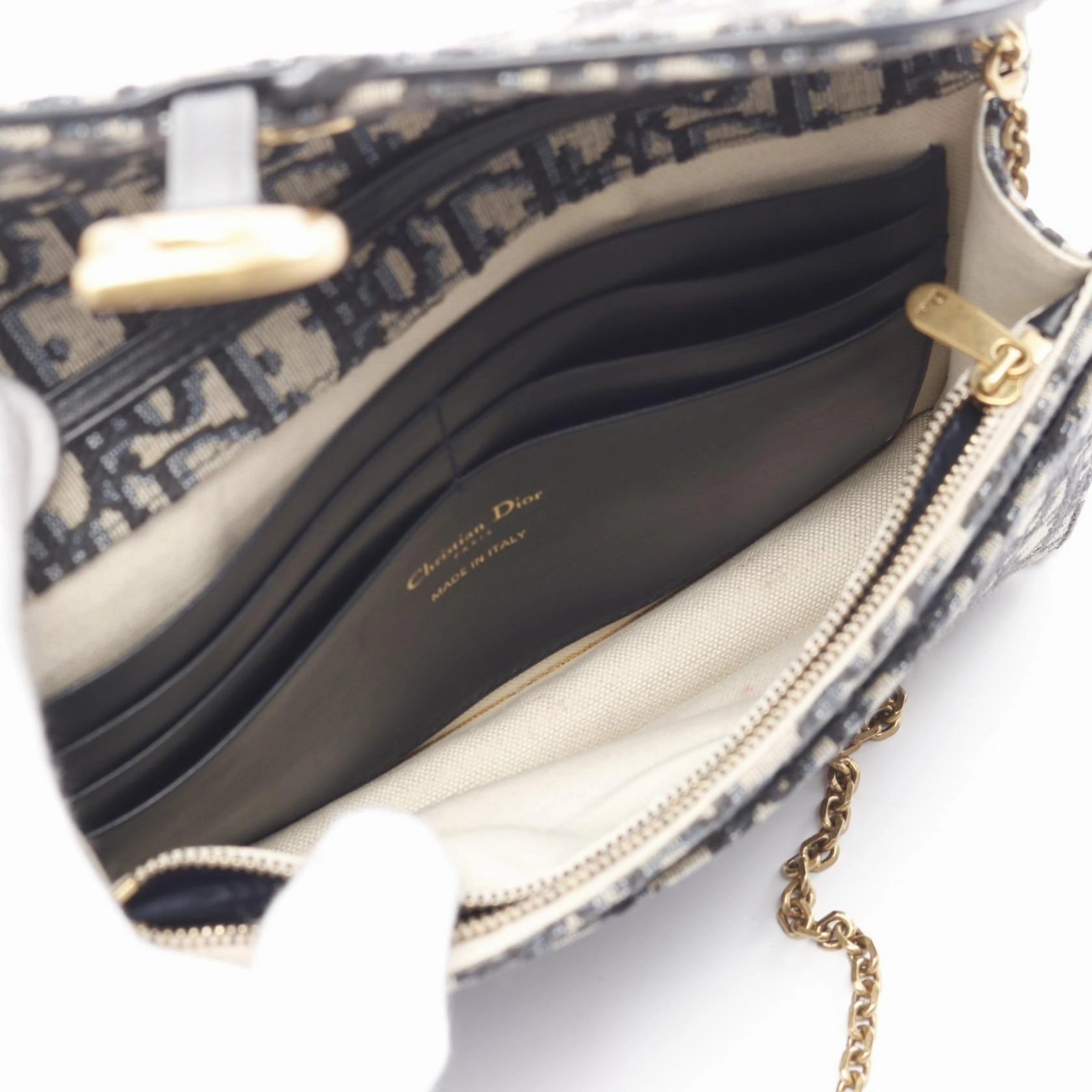 Dior Saddle Canvas Leather Pouch